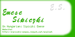 emese sipiczki business card